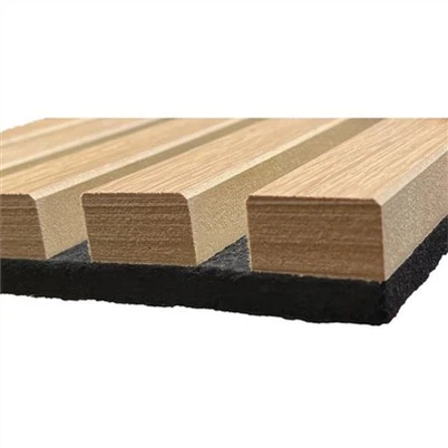 Panel acústico de listones de chapa de Mdf